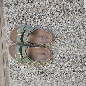 CL by Laundry Green Sandals